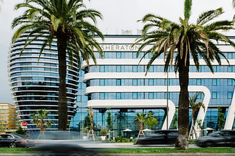 A taxi driver in front of the Sheraton Hotel in Nice on the French Riviera.