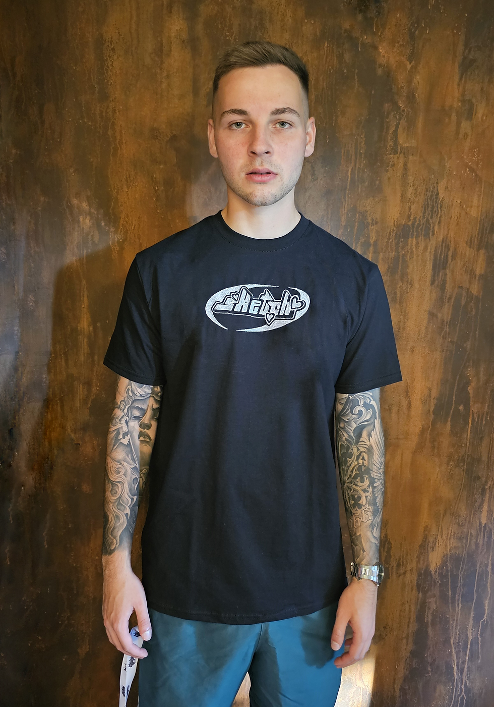 T-Shirt "<3<3<3" bestickt