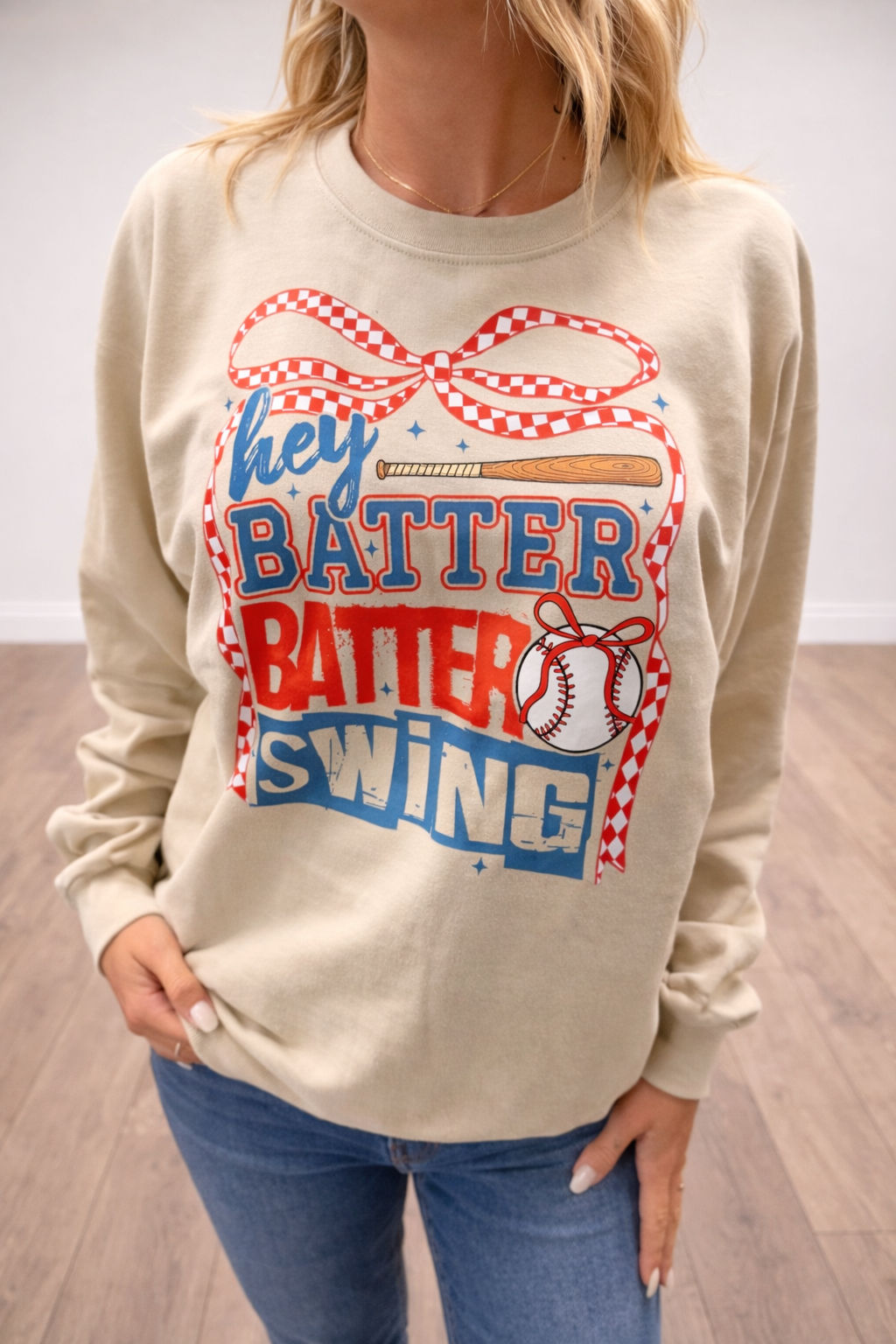 Hey Batter Batter Swing Crewneck