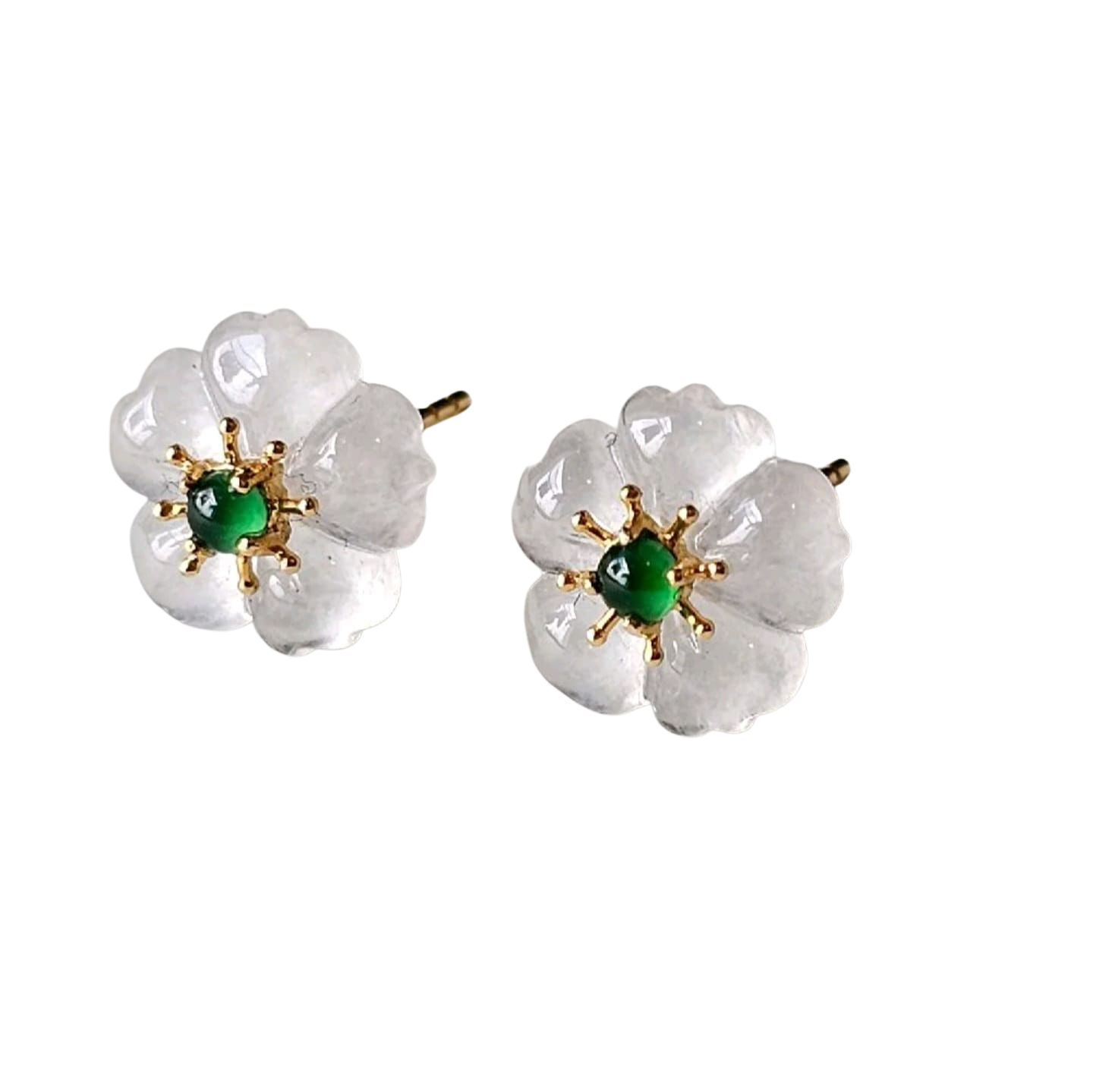 Type A Burmese Jadeite Ear Stud - Éloi