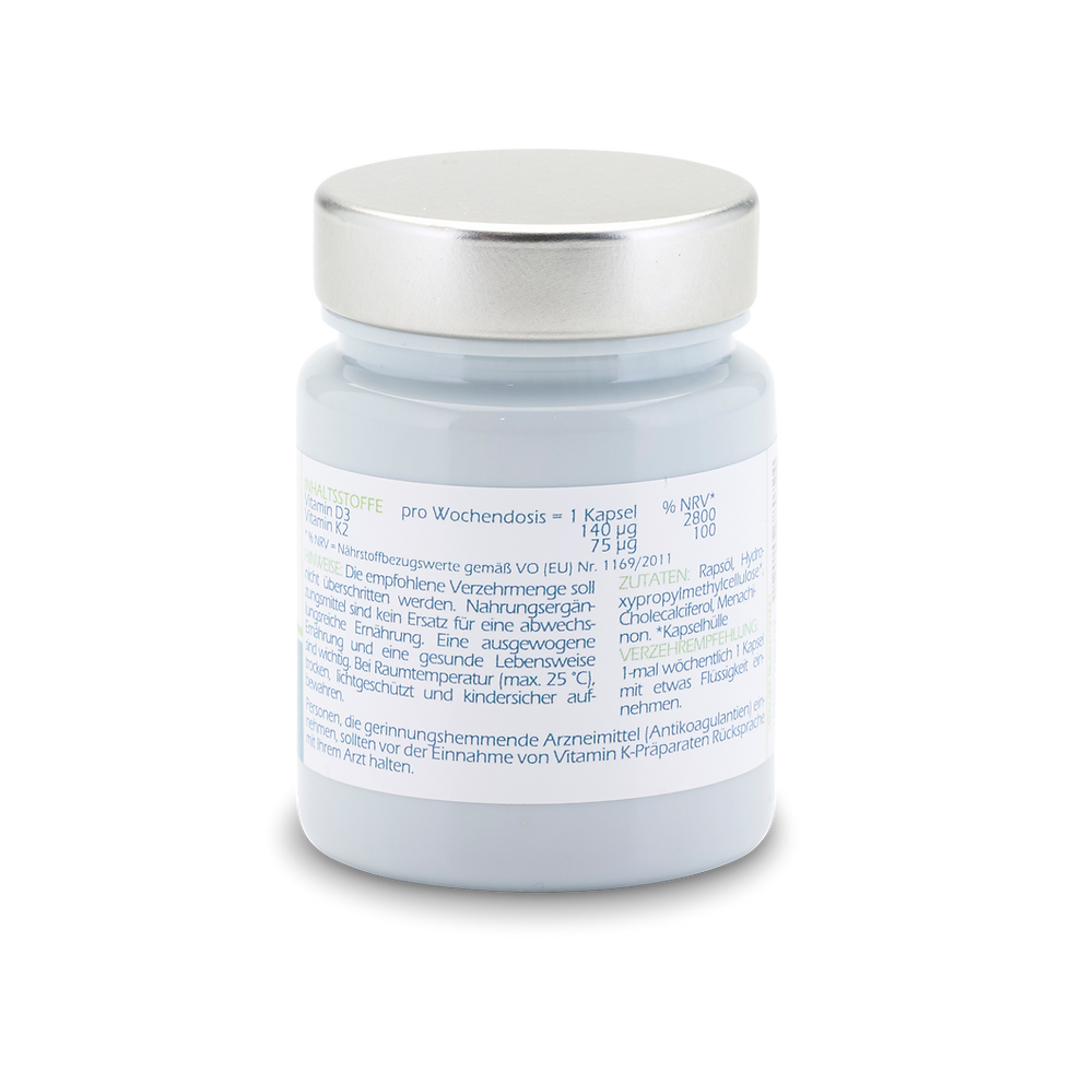 Miniaturbild: VITAMIN D3 + K2 (5.600 I.E. + 75 µg)
