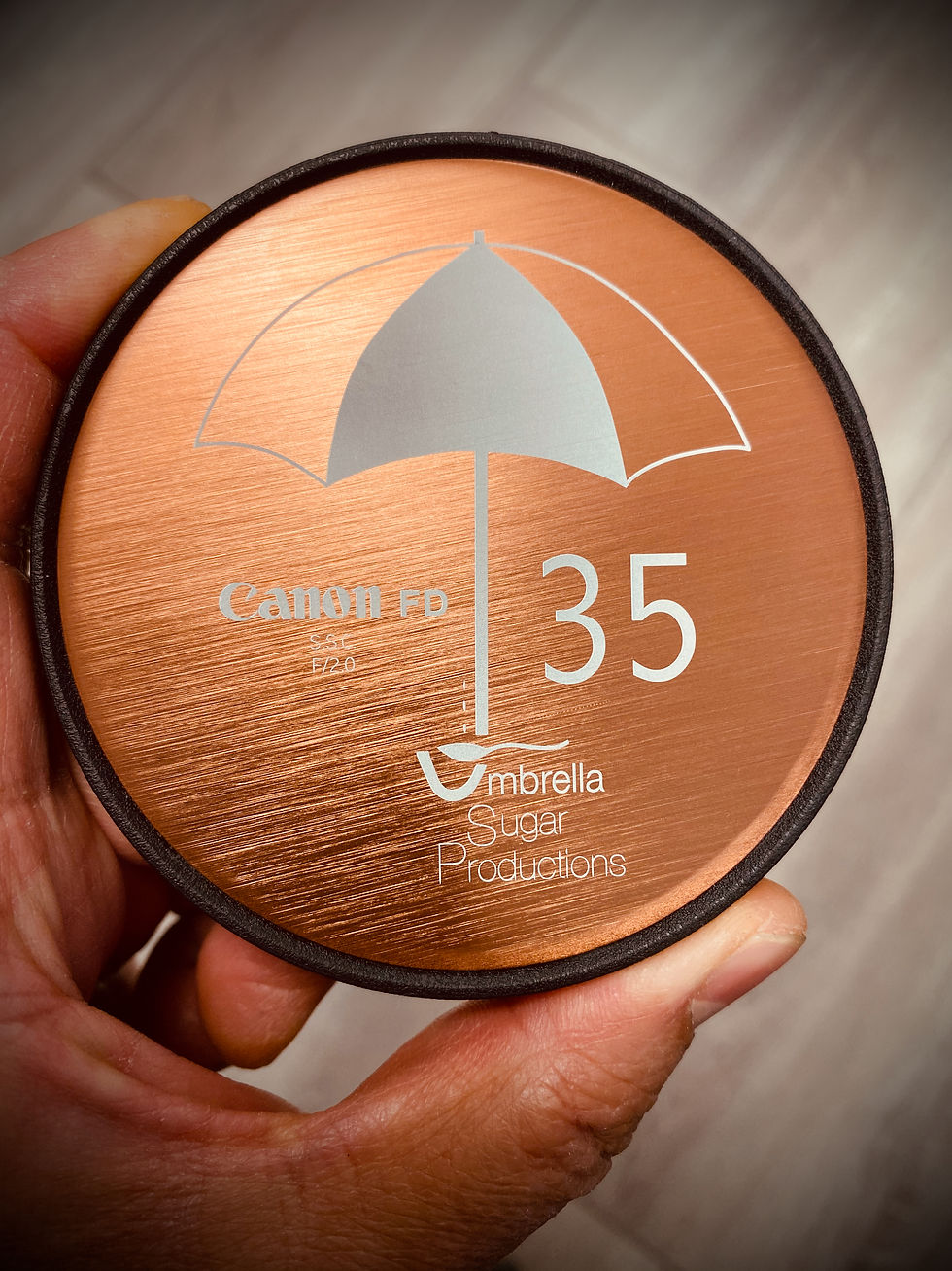 LASER ENGRAVED 80mm O.D. CUSTOM LENS CAP | simmod