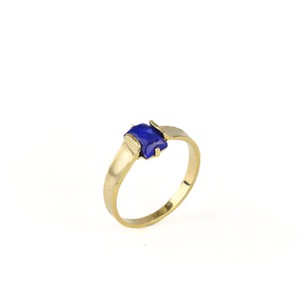 Miniaturbild: Goldring mit blauem Stein