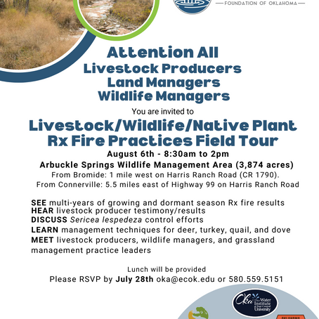 Livestock/Wildlife/Native Plant and Rx Fire Practices Field Tour