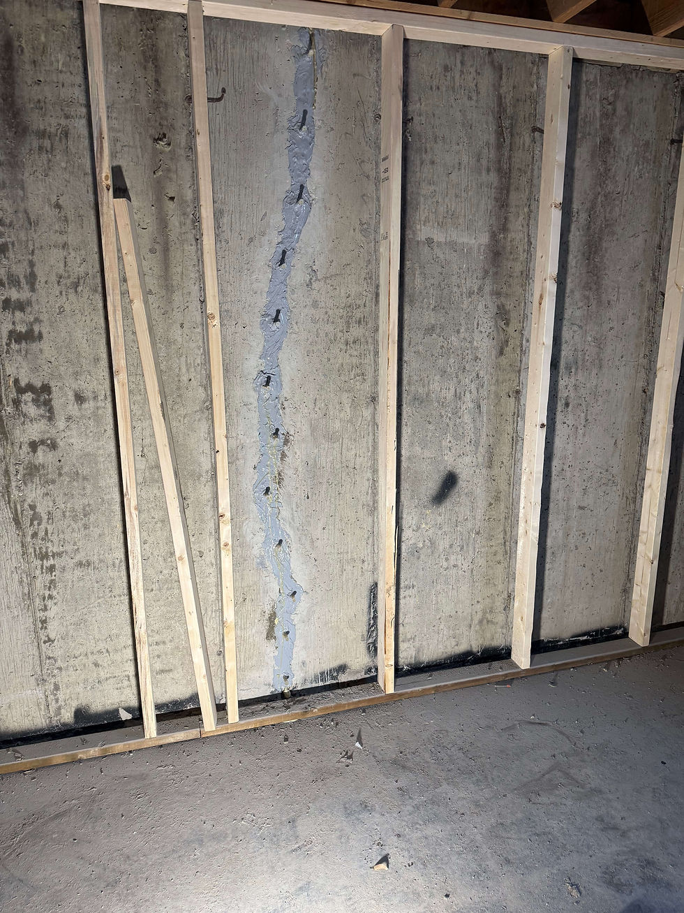 roughed out basement wall
