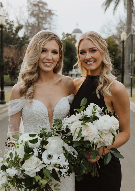 Cathedral Ceremony, Sutter Club Wedding, Black-Tie Affair, Elegant Wedding Details, Classy Wedding, Reception Details, Statement Signage, Bridal Portraits, Bridal Party Photos, Sacramento State Capital