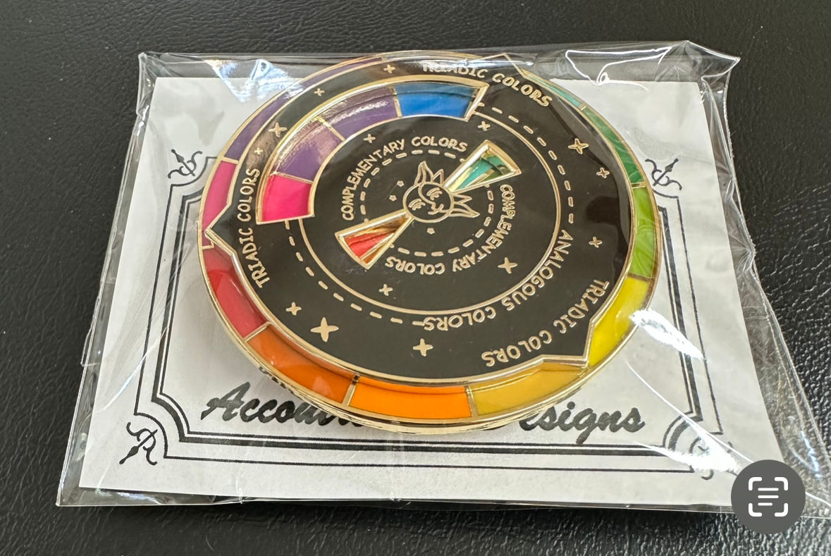 Color Wheel Spinner Black Magnet by Accoutrement Designs