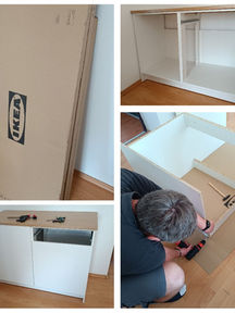 Montaż dolnych szafek IKEA KNOXHULT w kuchni – Poznań