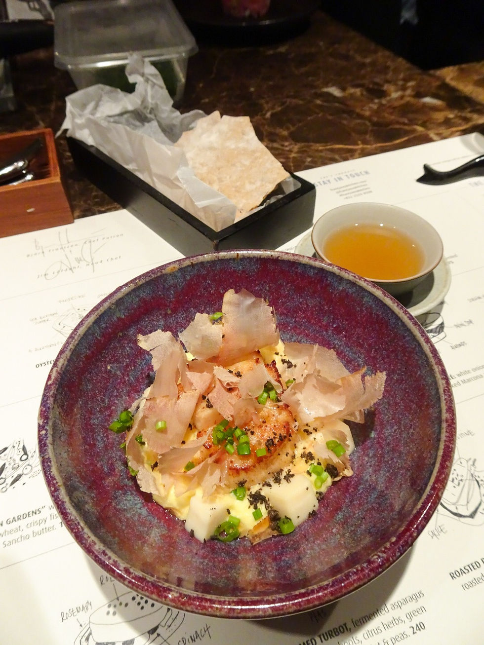 Food at Frantzen's Kitchen restaurant by Bjorn Frantzen in Hong Kong