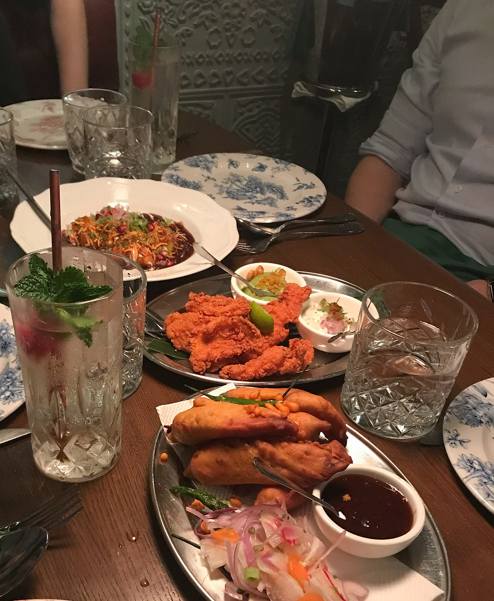 Food at New Punjab Club restaurant in Hong Kong