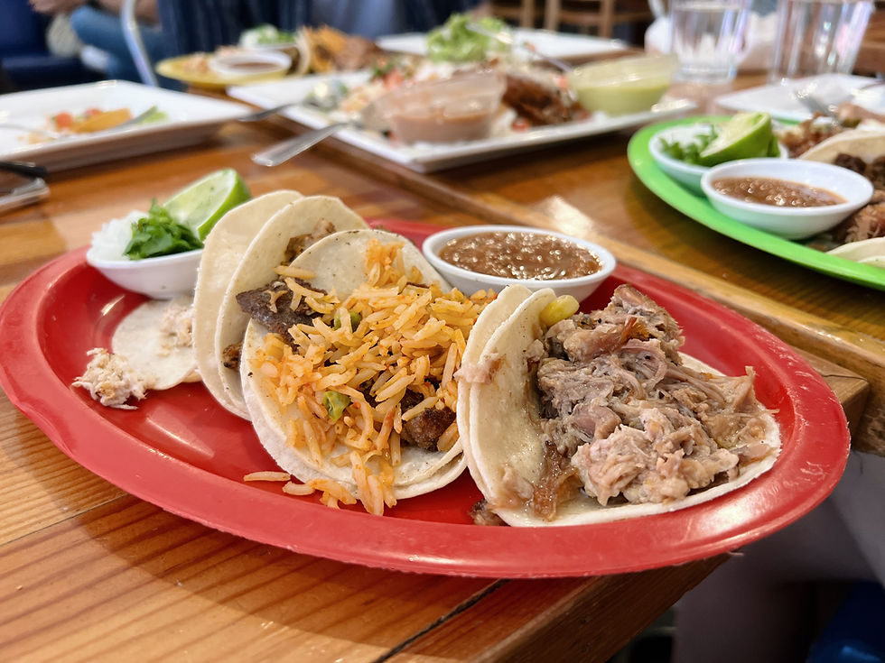 tacos at The Mexican restaurant in granville vancouver