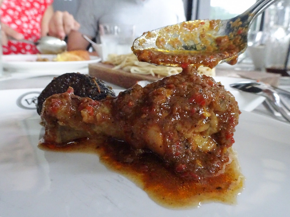 Food at Violet Oon restaurant in Bukit Timah Singapore