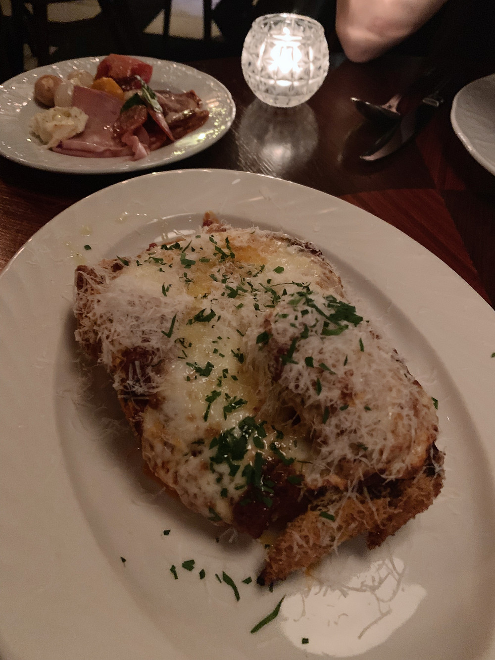 Food at Franks Italian restaurant in Hong Kong