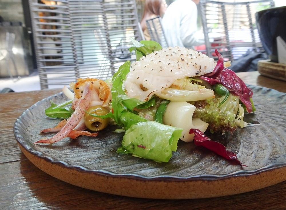 Food at The Envoy restaurant and bar at The Pottinger Hotel Hong Kong