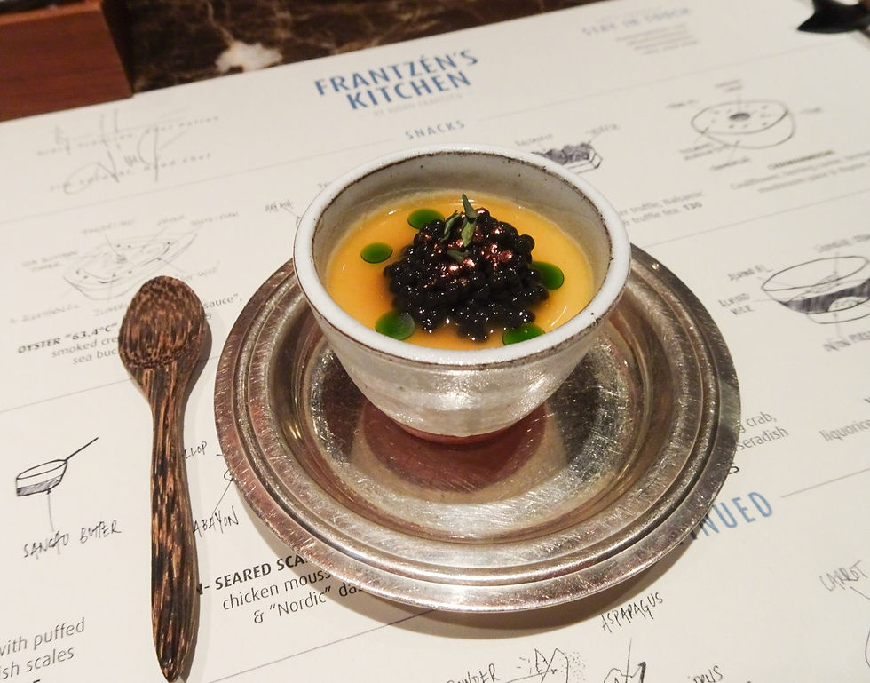 Food at Frantzen's Kitchen restaurant by Bjorn Frantzen in Hong Kong