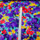 Thumbnail: Polyester Chiffon Fabric. Densely Printed Florals in Purple, Red & Yellow