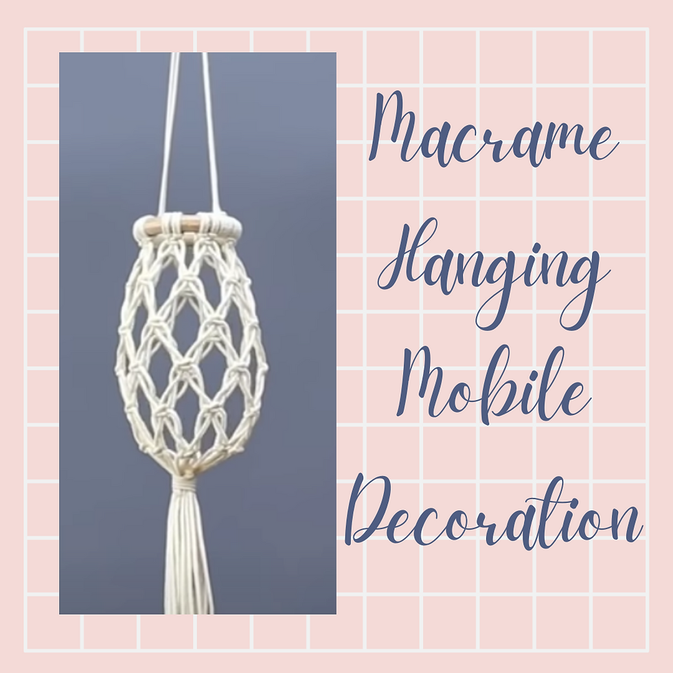 2 Hour Macrame Hanging Candle / Plant Holder Workshop
