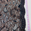 Thumbnail: Black / Chocolate Brown Floral Design Scalloped EdgeRayon, Nylon Lace Fabric