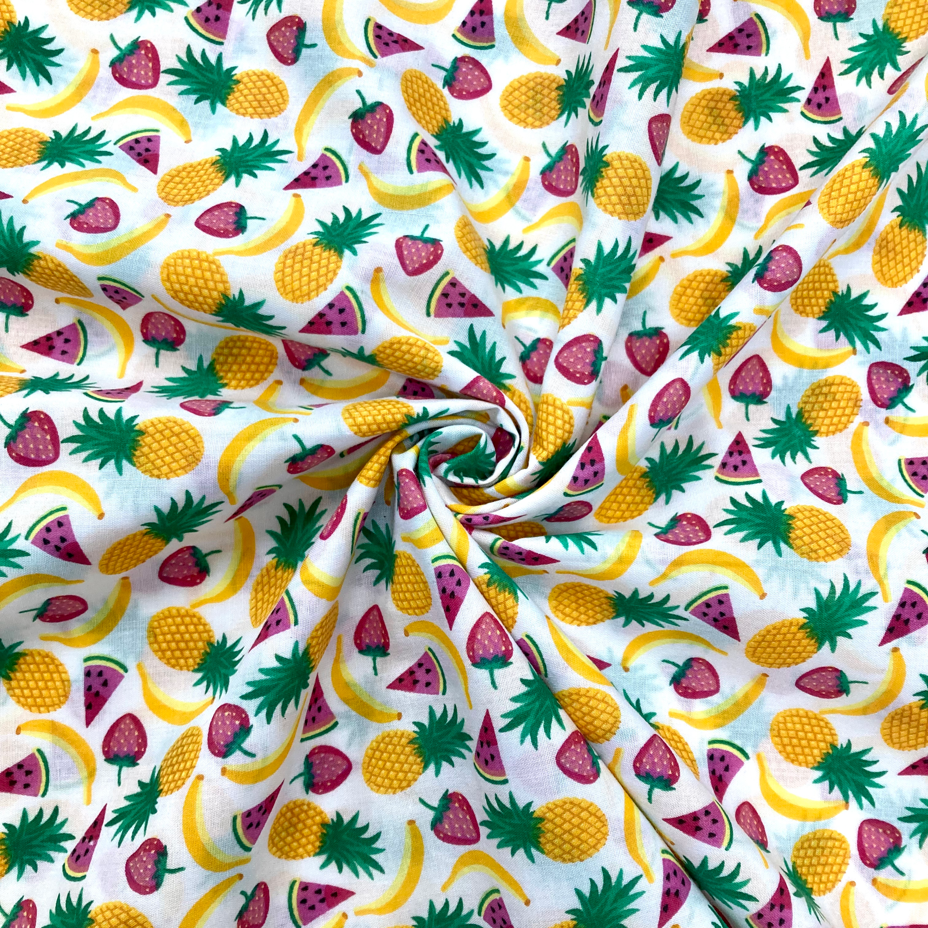 Fruit Salad Print 100% Cotton Fabric