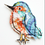 Thumbnail: 2 Hour Free Motion Embroidery Kingfisher Brooch Workshop