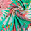 Thumbnail: Carnival Inspired Design with Pink, White & Gold Feathers. 100% Viscose Fabric