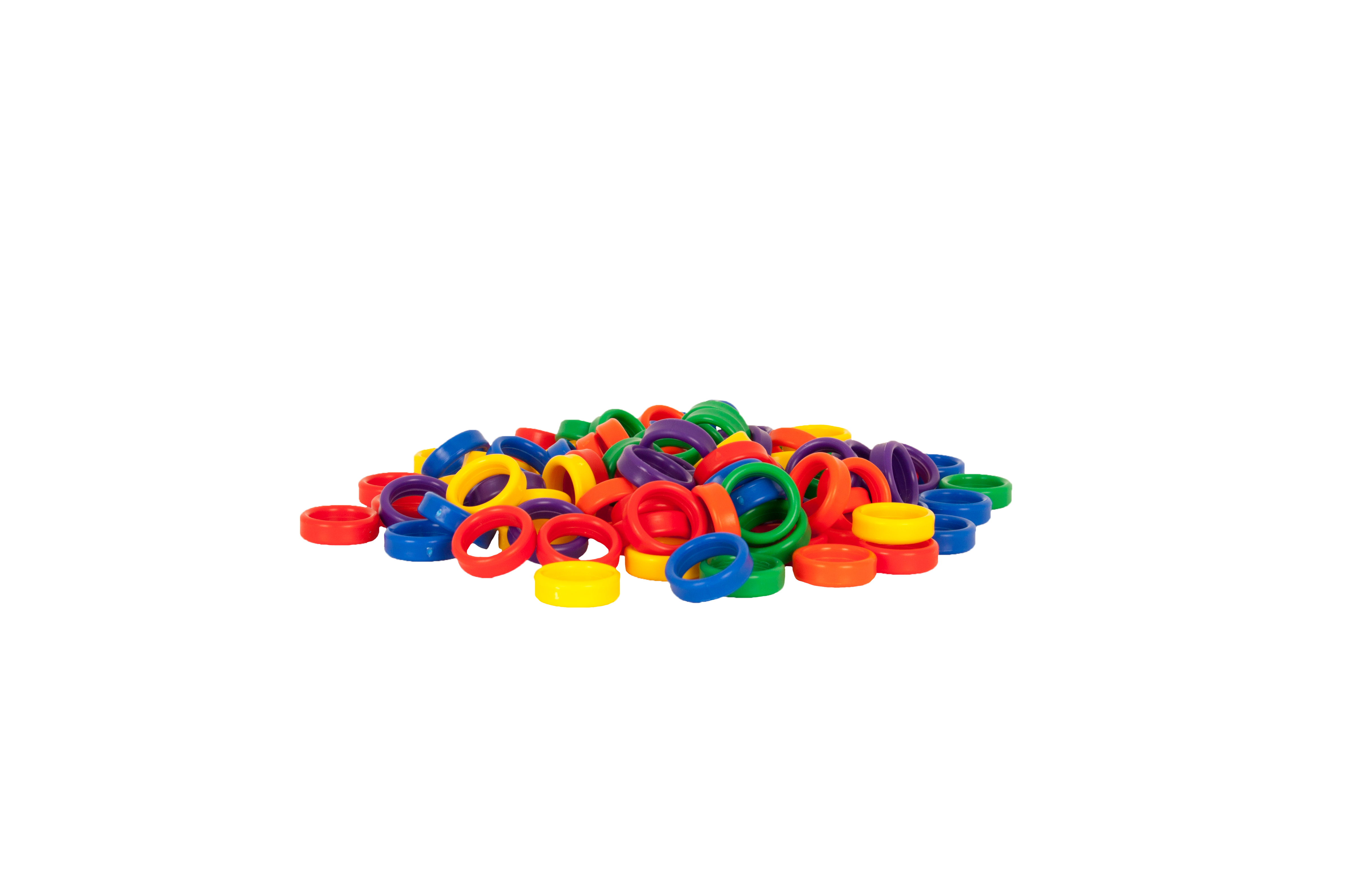 Anillos de Plástico con 100 Piezas