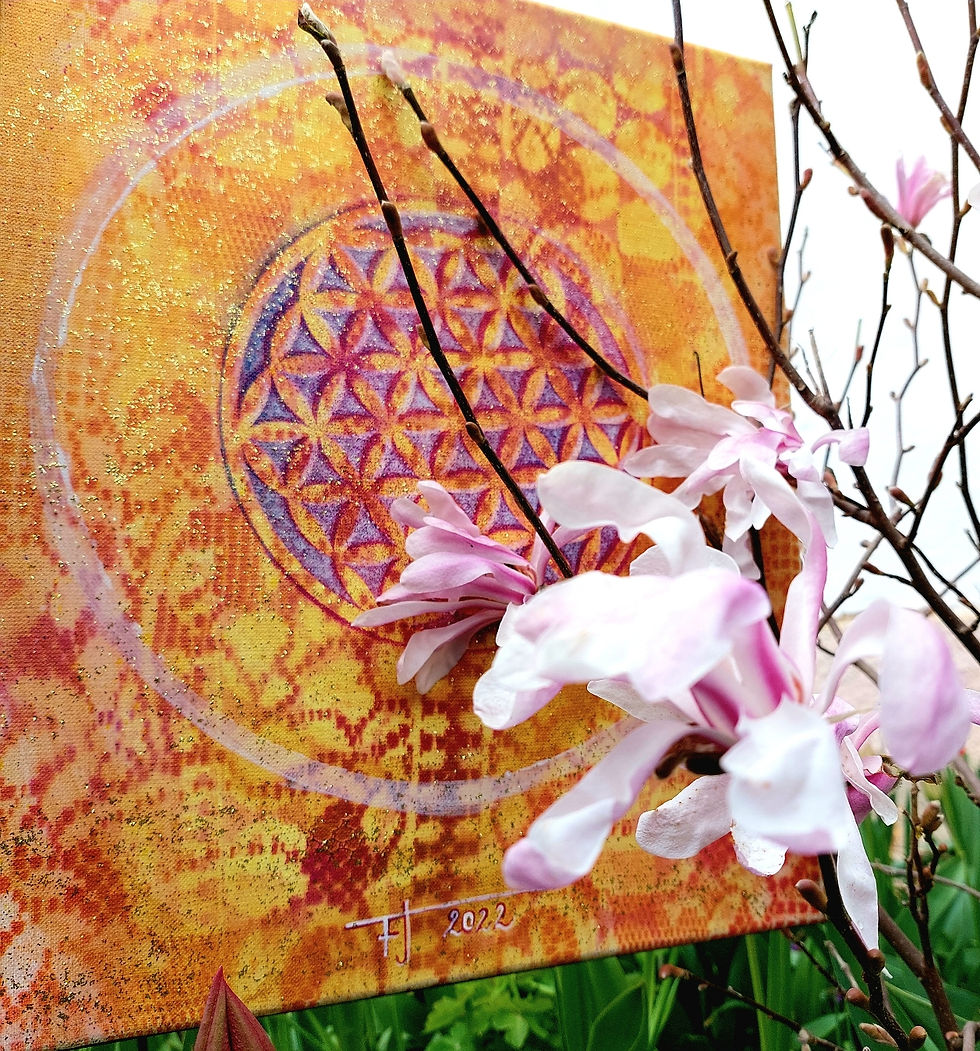 FLEUR DE VIE 2, 2022 akryl na plátně 46 x 38 cm N1182