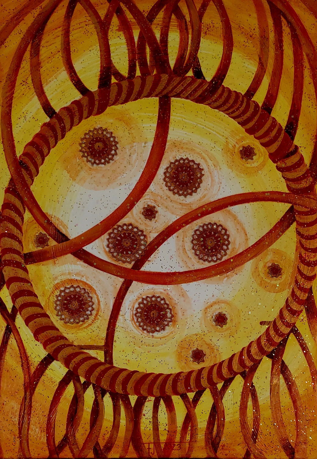 Tvoření 2023 akryl plátno 70x50 cm N2143