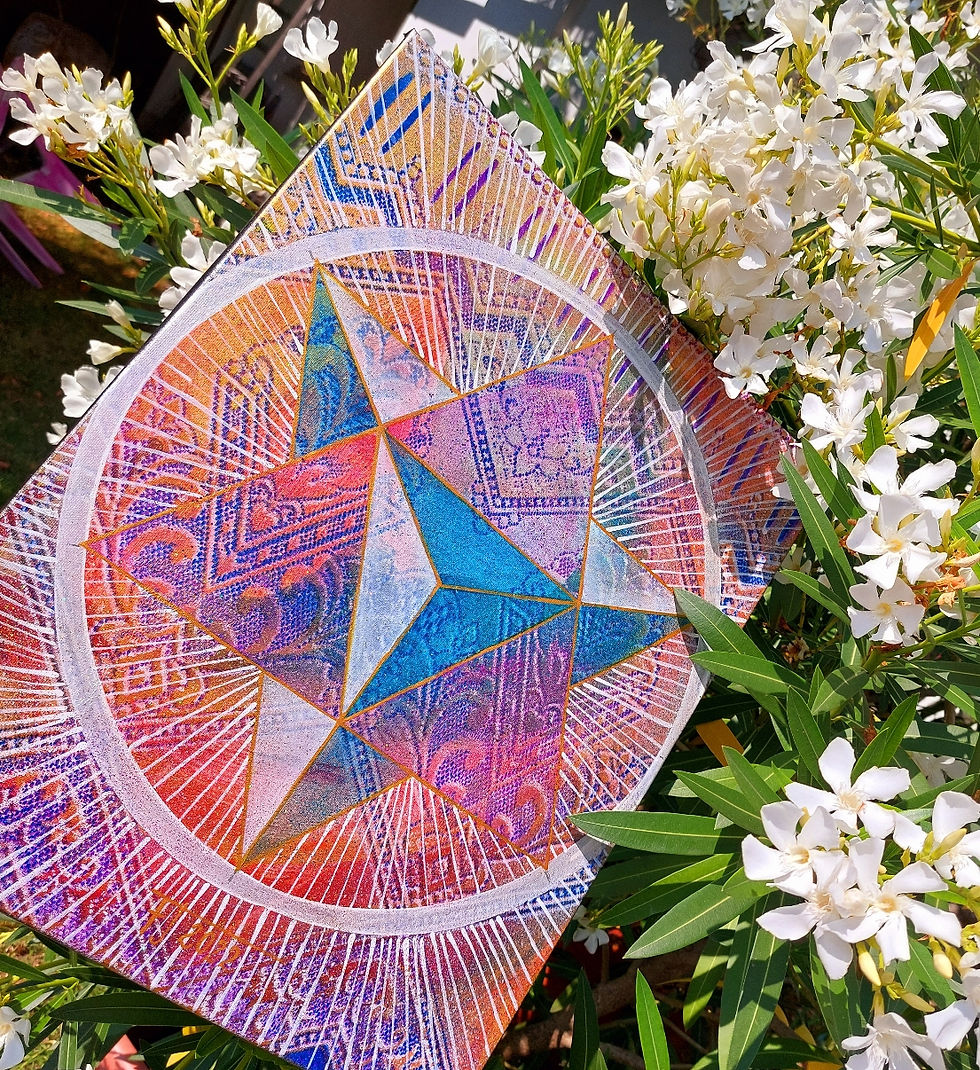 Miniatura: Merkaba 14, 2022 akryl na plátně 50 x 40 cm N2055