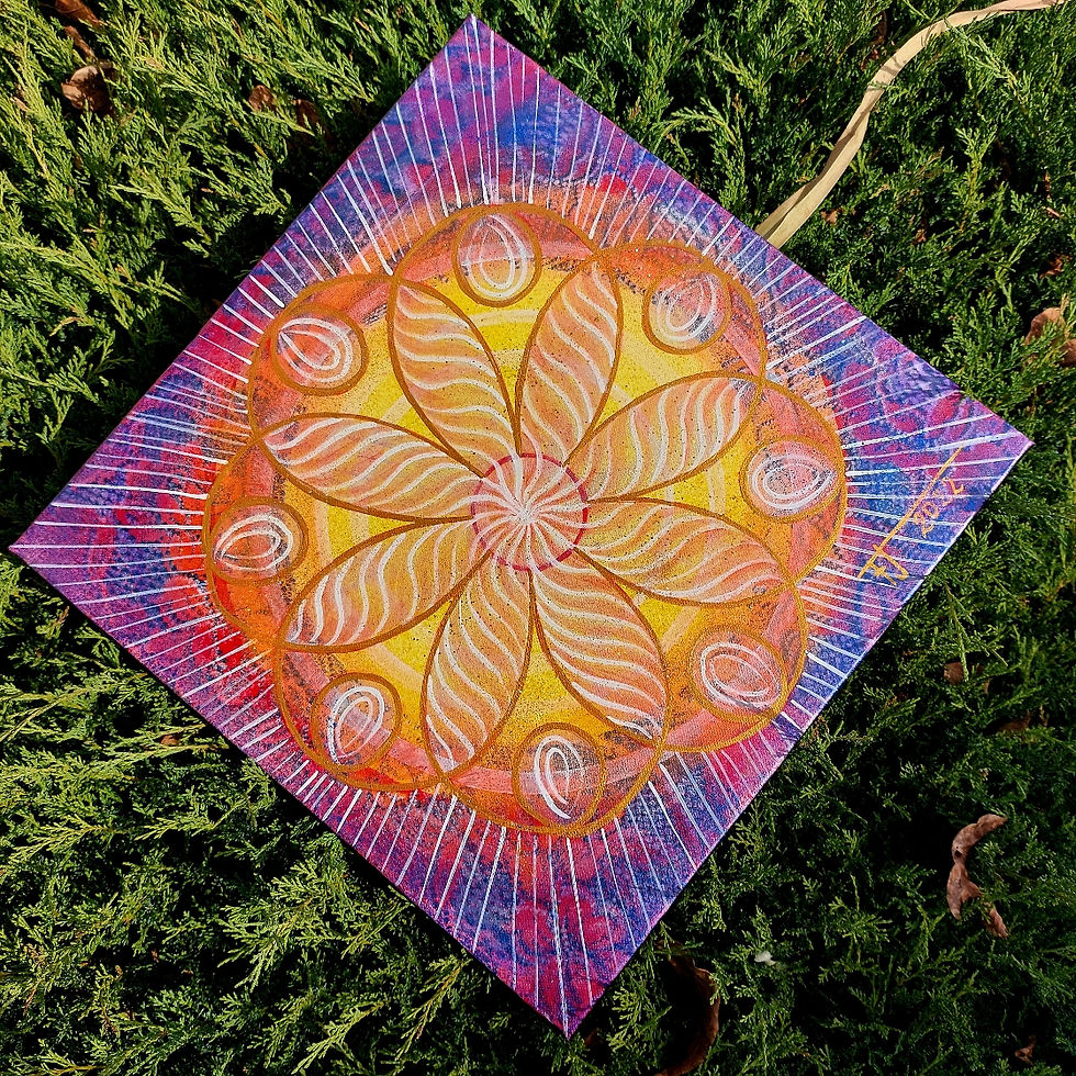 Miniatura: Mandala rozkvět 2022 akryl plátno 40 x 40 cm N2069