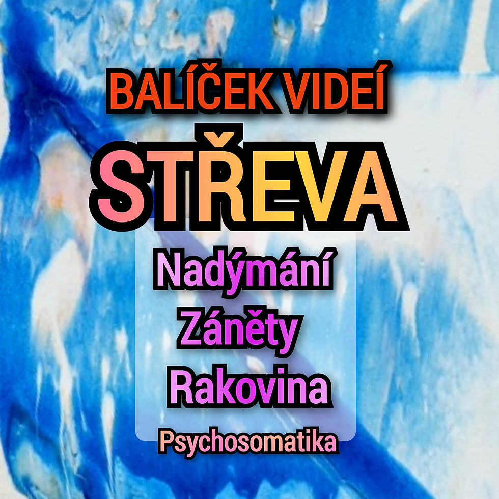 Balíček videí: STŘEVA, Nadýmání, záněty, rakovina, průjem