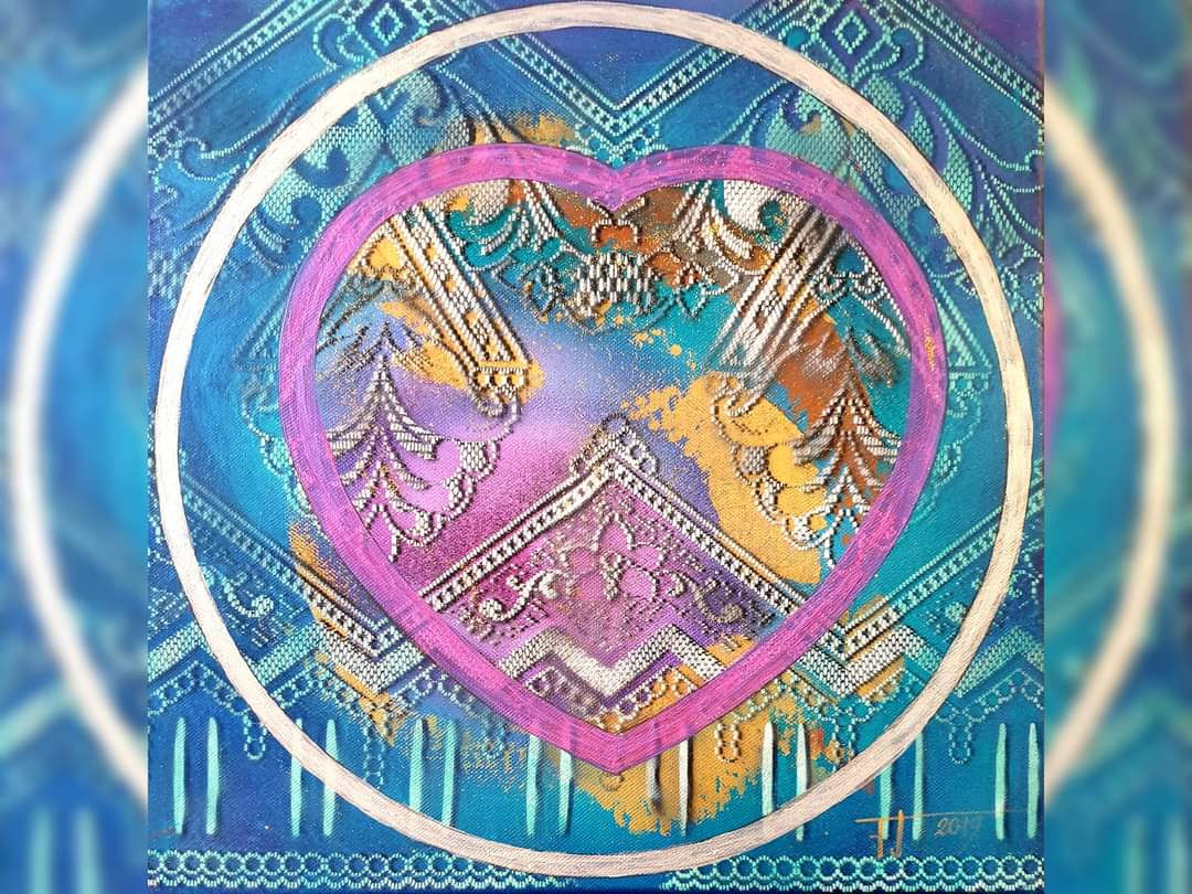 ŠTĚSTÍ 4, 2019 40x40cm akryl na plátně N927b