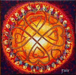 Zářivý energetický obraz Mandala