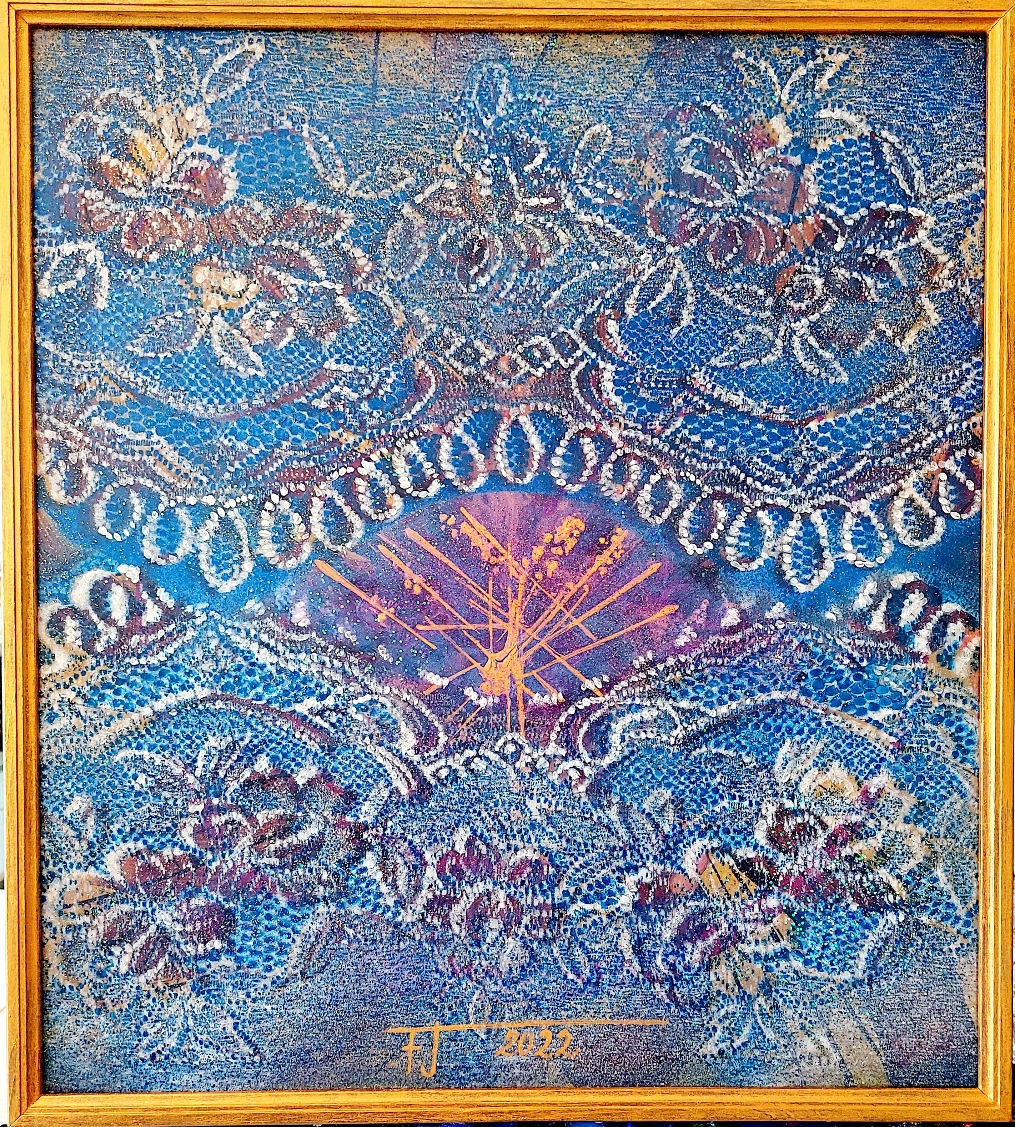 Horovo oko 2022 akryl solit + rám 45,5 x 33,5 cm N2072