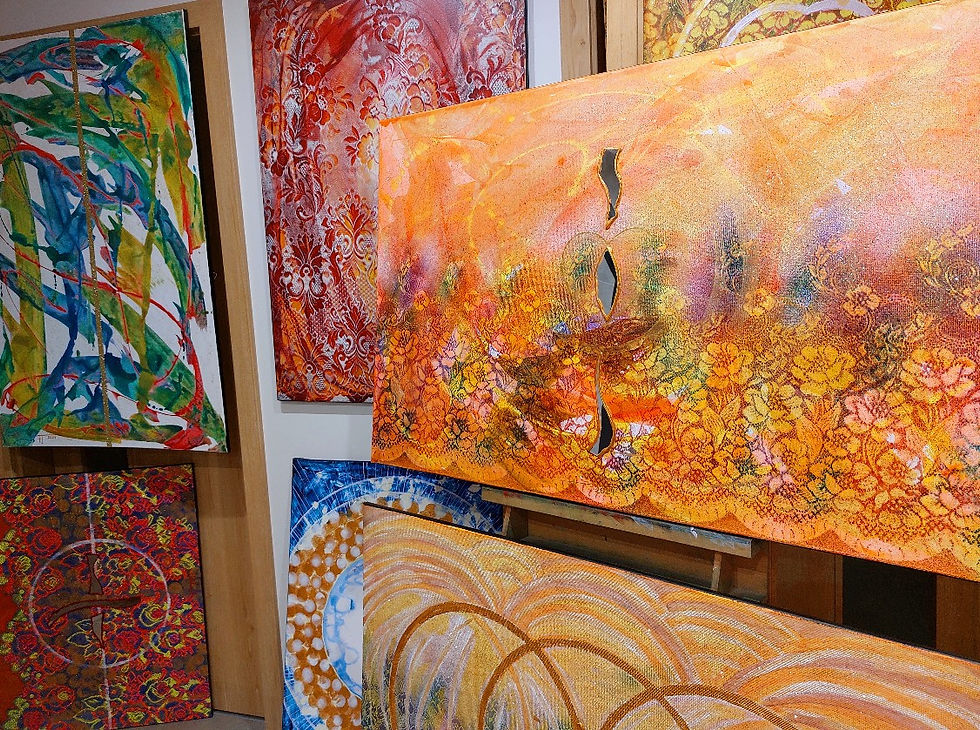 Miniature : Růžová zahrada 2021 akryl na plátně 115 x 75 cm N1151