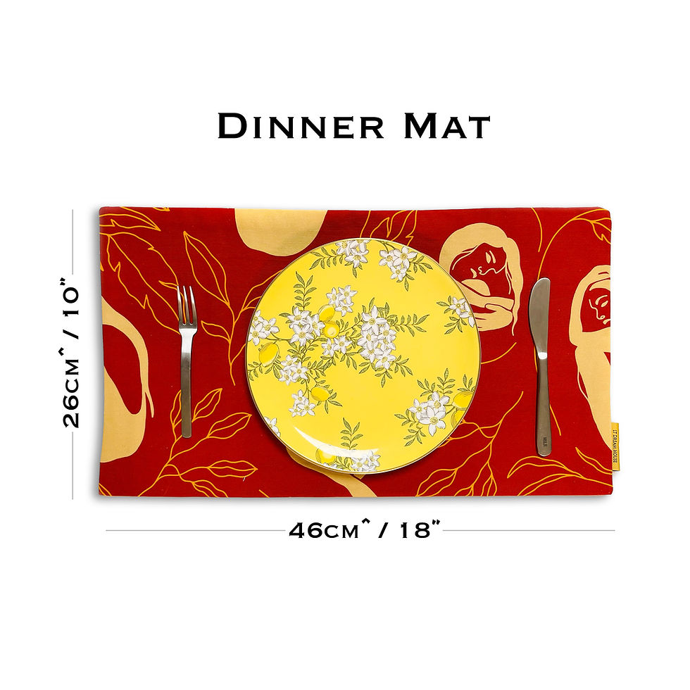 Thumbnail: The Wonder Lady Placemats 100% Cotton Oxford Canvas Table Linens Dinner Coaster