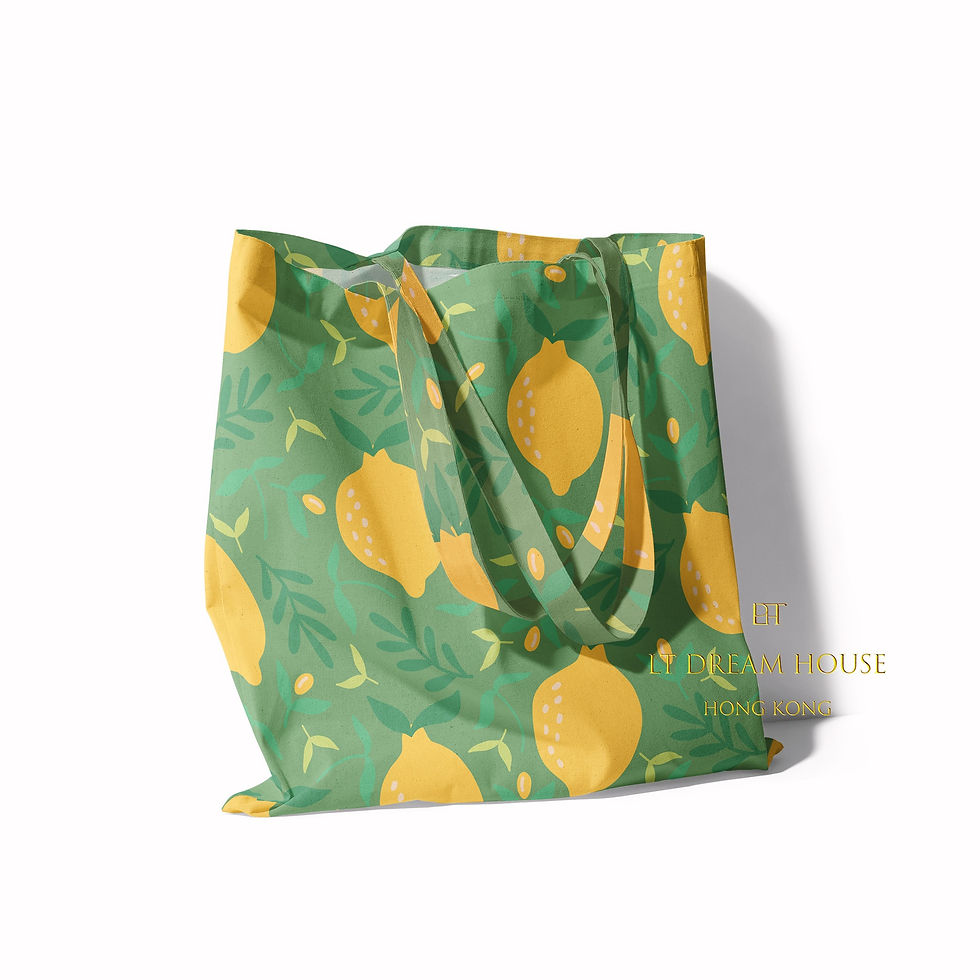 Thumbnail: The Little Lemon Tote Bag 100% Cotton Oxford Canvas