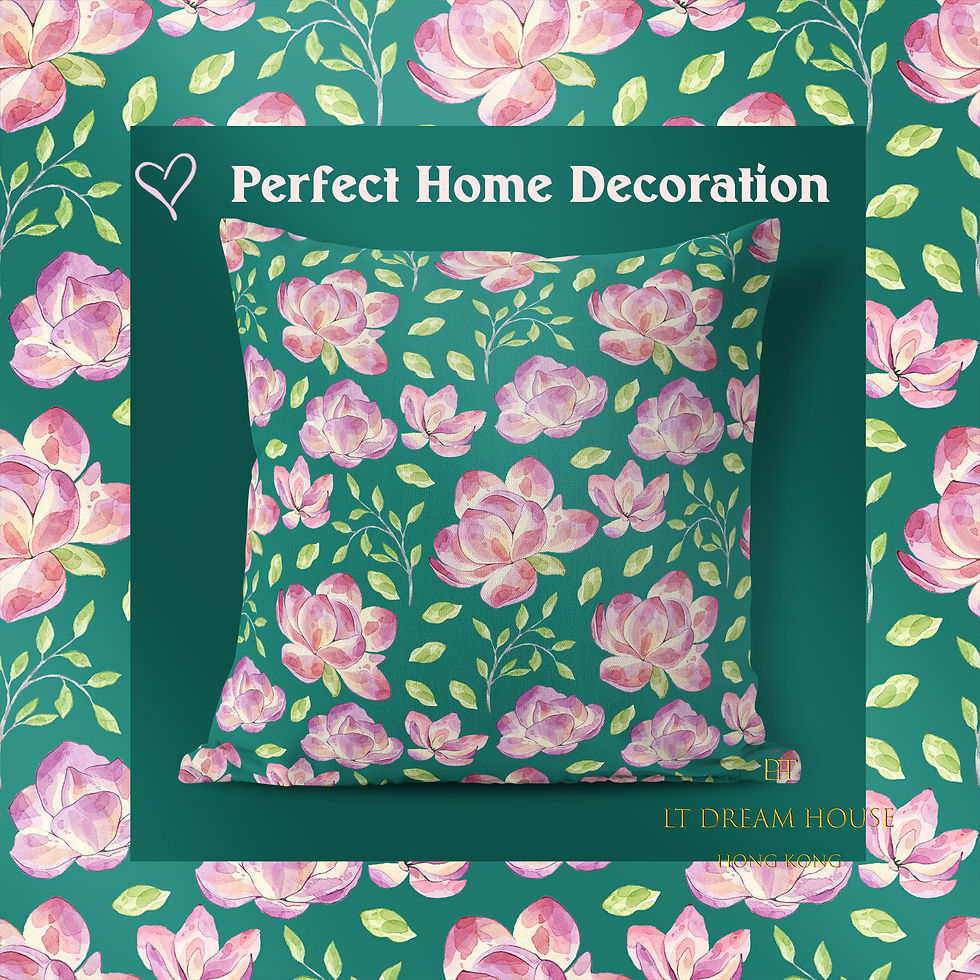 Thumbnail: 100% Cotton Oxford Canvas Pillow Case Cushion Cover The Lotus