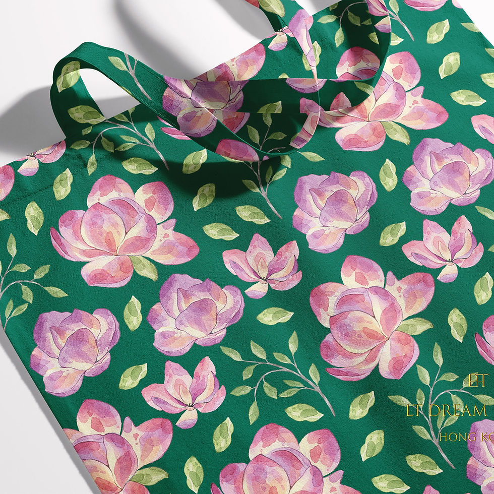Thumbnail: The Lotus Tote Bag 100% Cotton Oxford Canvas