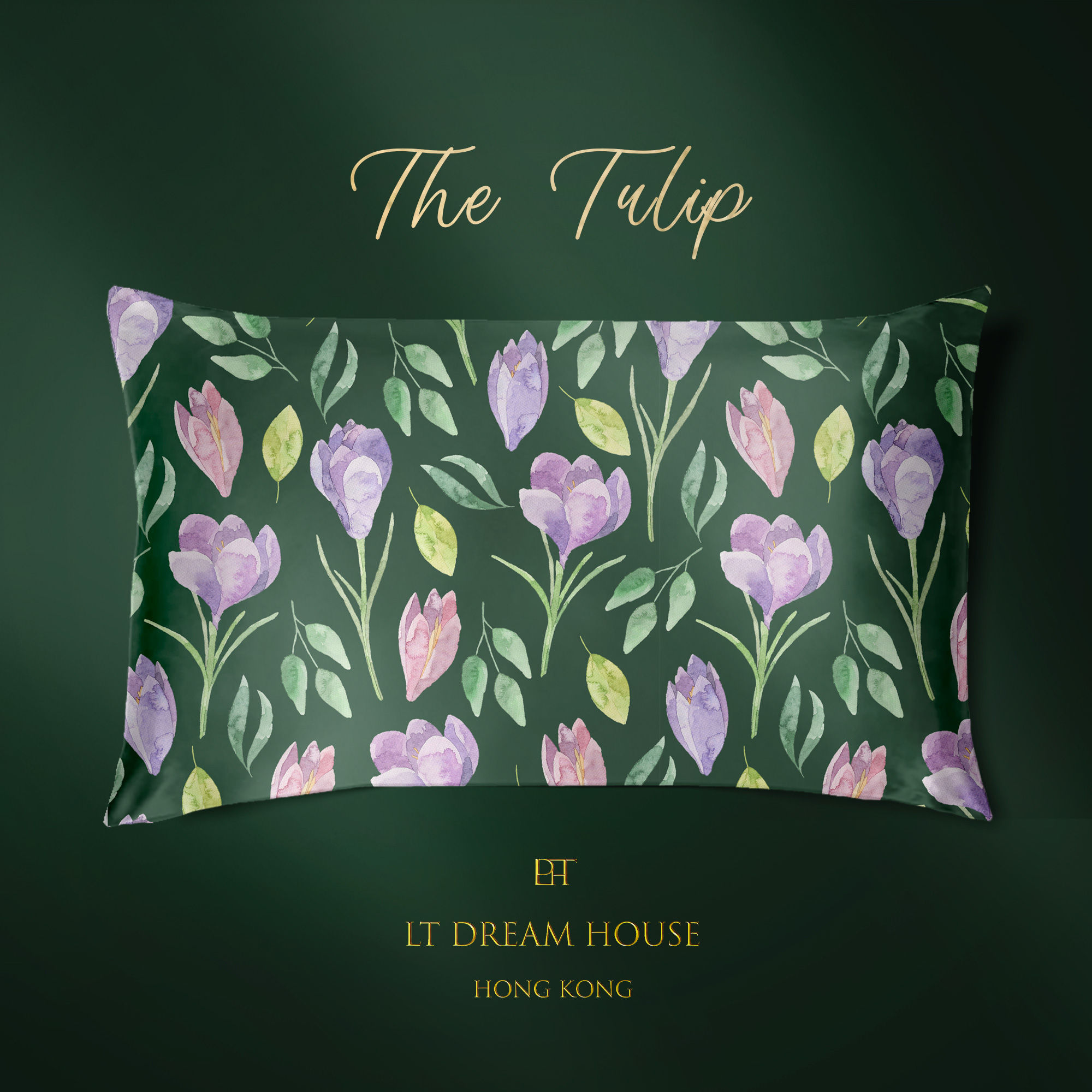 Luxury Silk Pillowcase 100% Mulberry Silk 22mm The Tulip Flower