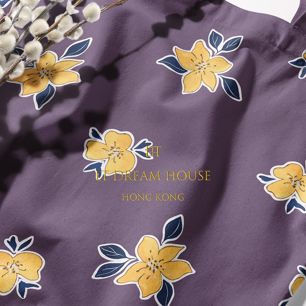Thumbnail: The Lilac Tote Bag 100% Cotton Oxford Canvas