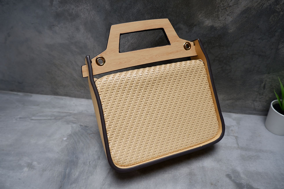 ภาพขนาดย่อ: Charleskeith Woven Wood-Efect Top Handle Bag