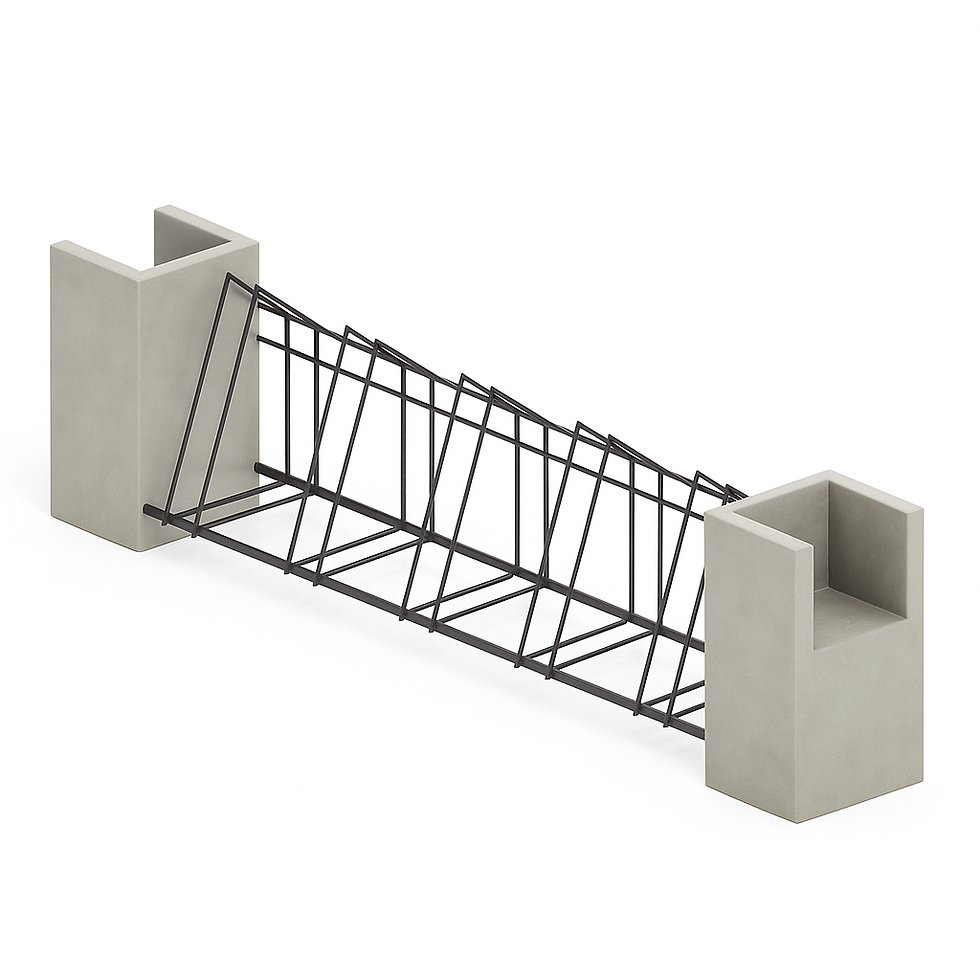 Bicicletário de concreto