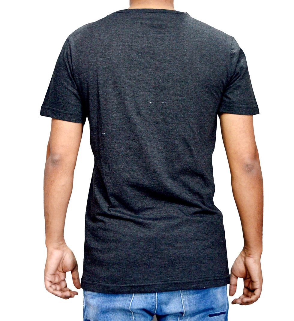 Thumbnail: Color Swing Round Neck T shirt with Blue Pocket