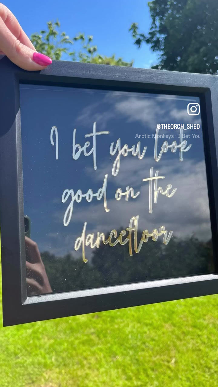 Thumbnail: Another front vide of lyrics saying "I bet you look good on the dancefloor"