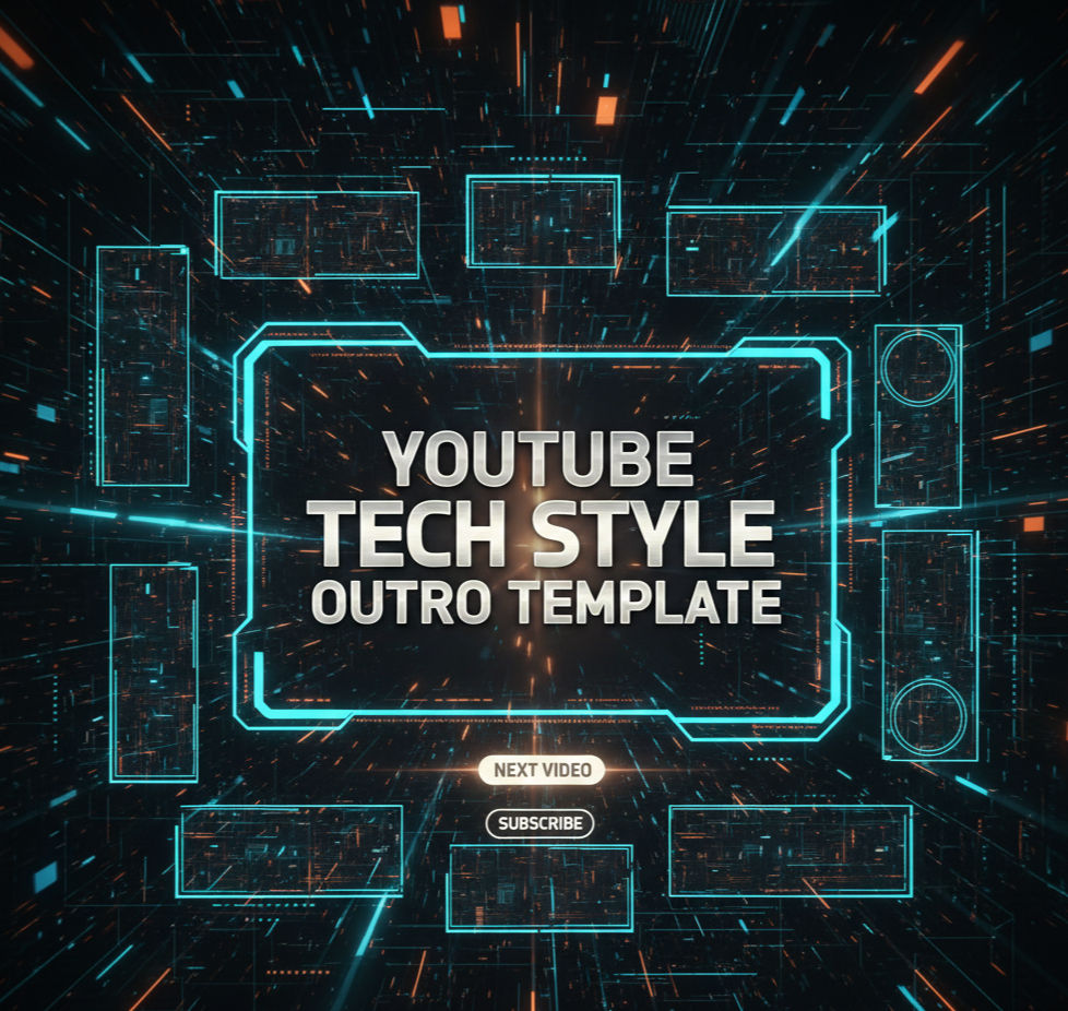 Youtube Tech Style Outro Template