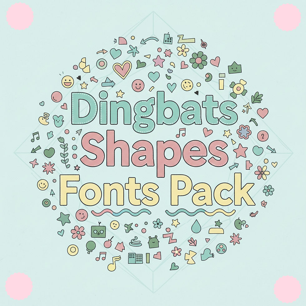 Dingbats Shapes Fonts Pack