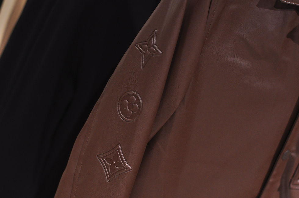 Küçük resim: Logo Detaylı Kahverengi Deri Mont
