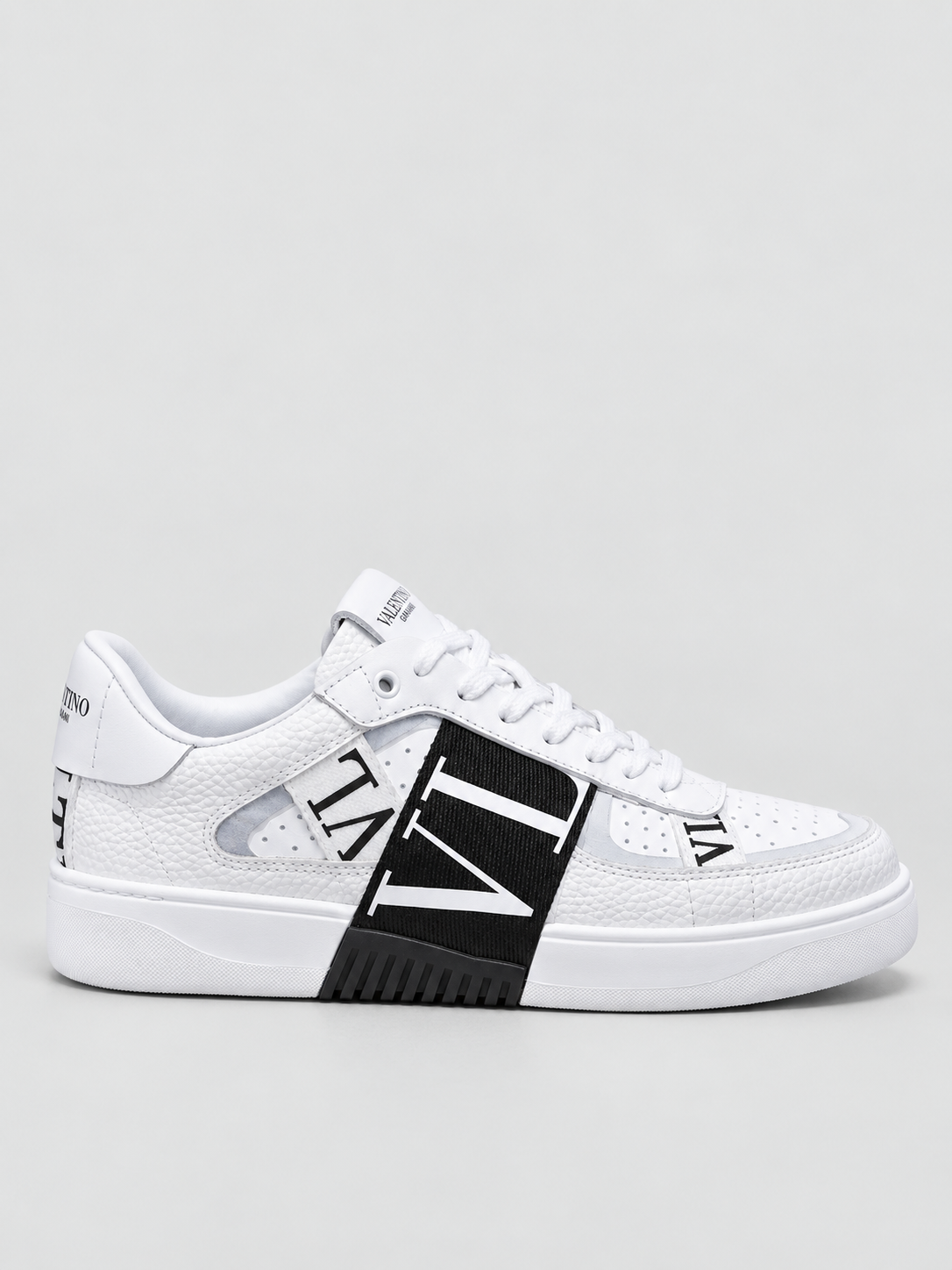 Beyaz Siyah Logo Bantlı Erkek Sneaker