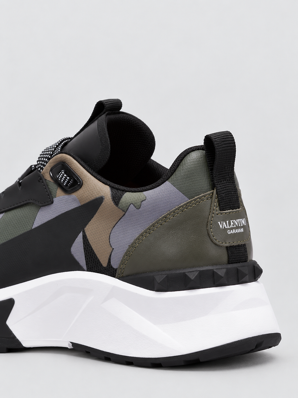 Küçük resim: Haki Kamuflaj Desenli Kalın Tabanlı Erkek Sneaker